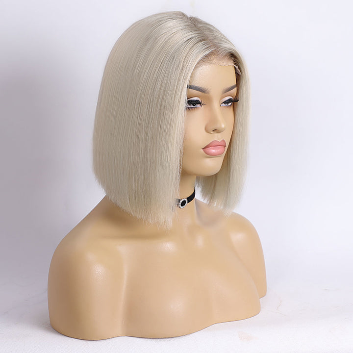 Grace | Impressive Straight Bob 13x4 4x4 Lace Wig Ombre Ash Blonde Glueless Human Hair Wigs