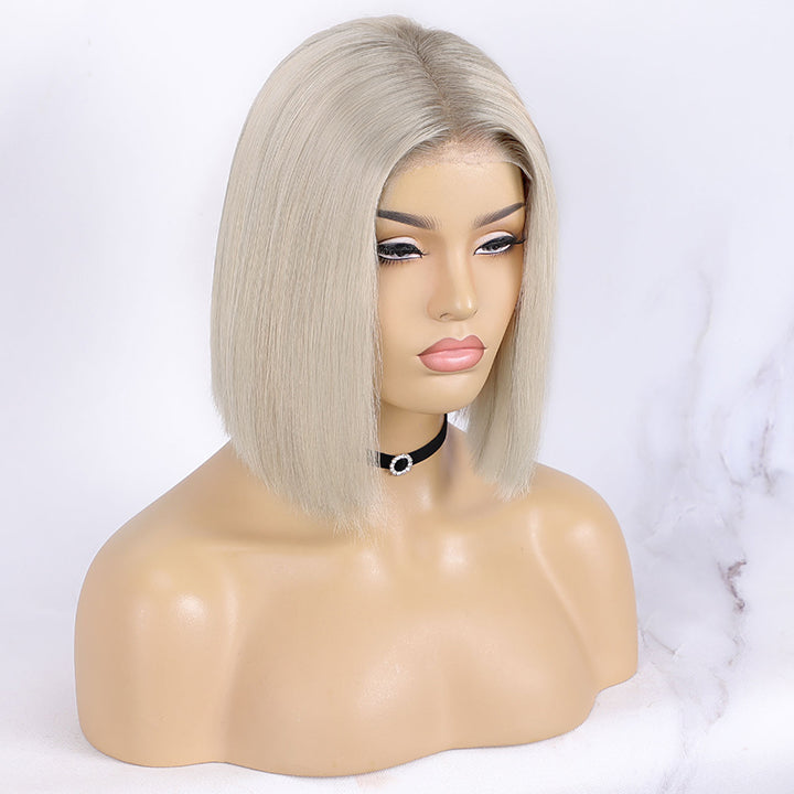 Grace | Impressive Straight Bob 13x4 4x4 Lace Wig Ombre Ash Blonde Glueless Human Hair Wigs