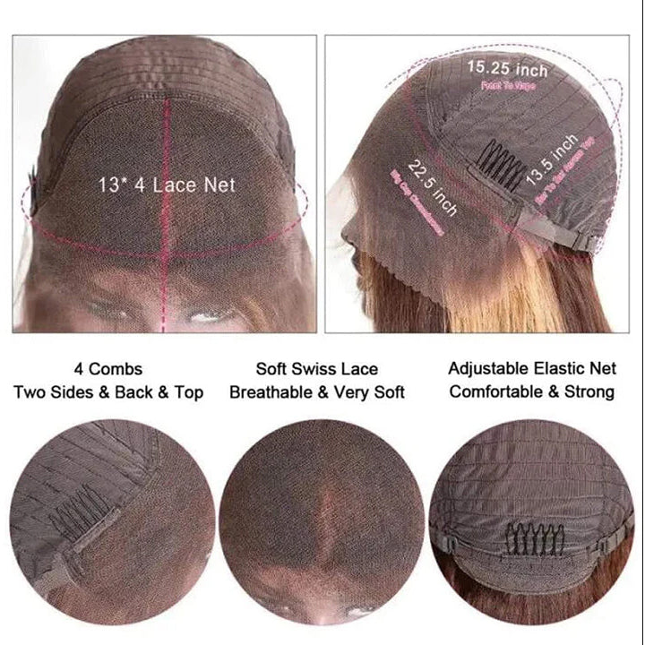 Blaire | Stylish Shoulder Length Wavy 5x5 Pre Cut Lace Glueless Wig With Black Roots Human Hair