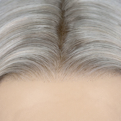 Rolia Balayage Ash Blonde Straight Full Lace Wigs Human Hair